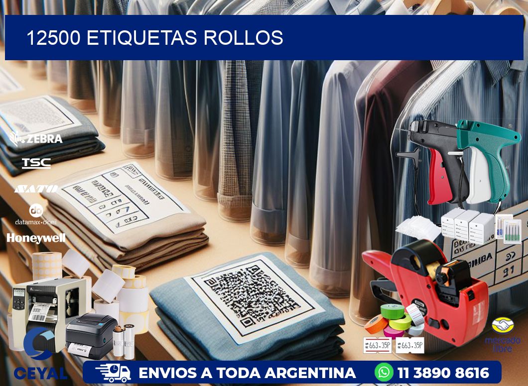 12500 Etiquetas rollos