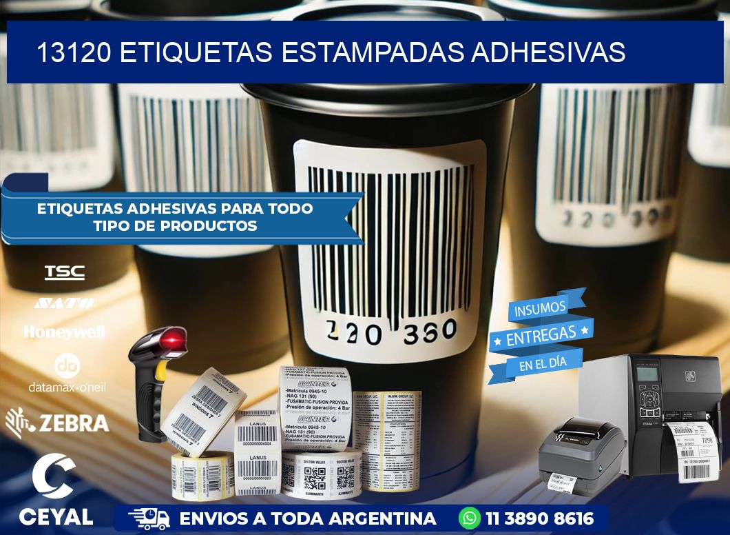 13120 etiquetas estampadas adhesivas
