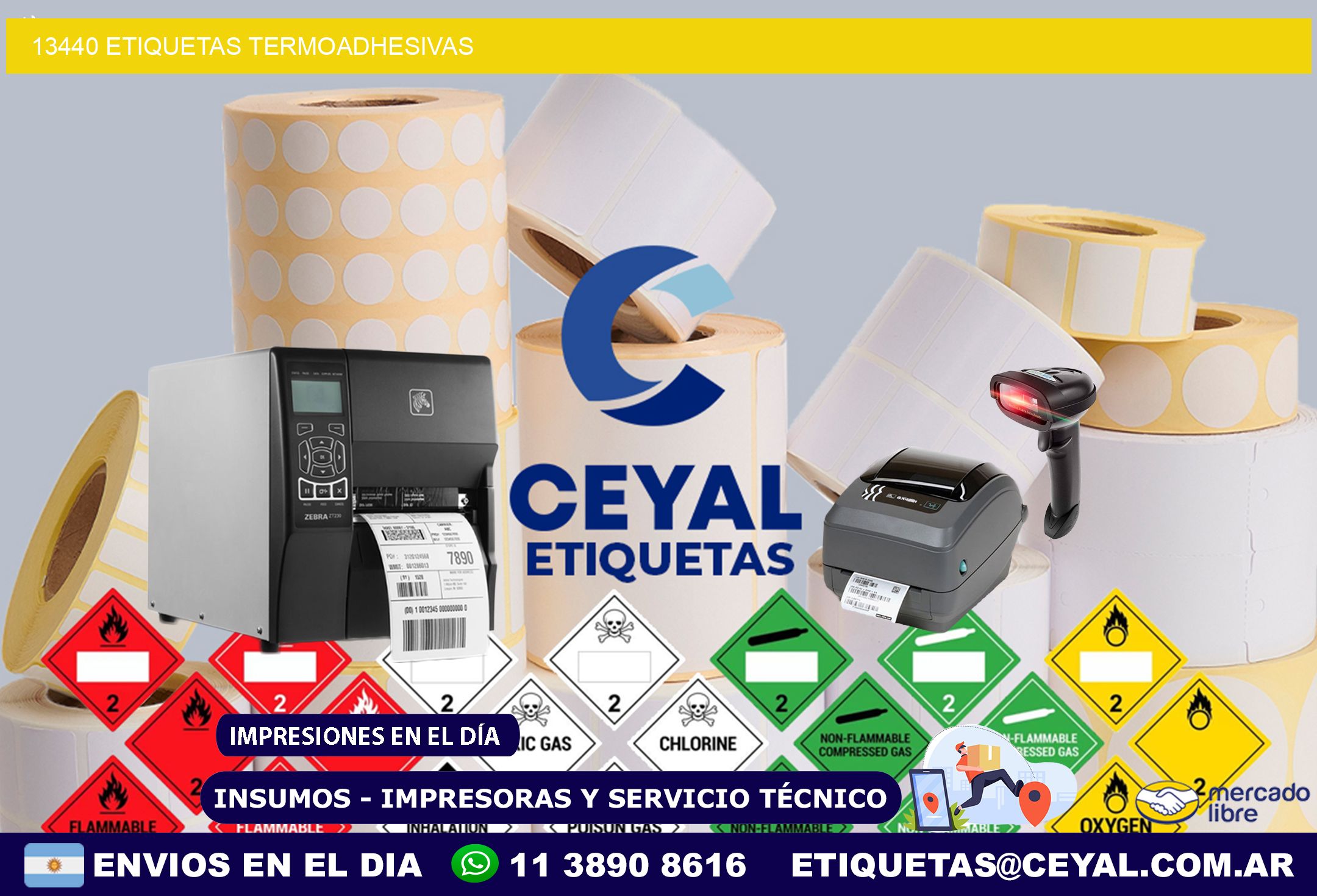 13440 etiquetas termoadhesivas