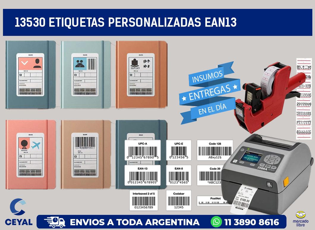 13530 Etiquetas personalizadas ean13