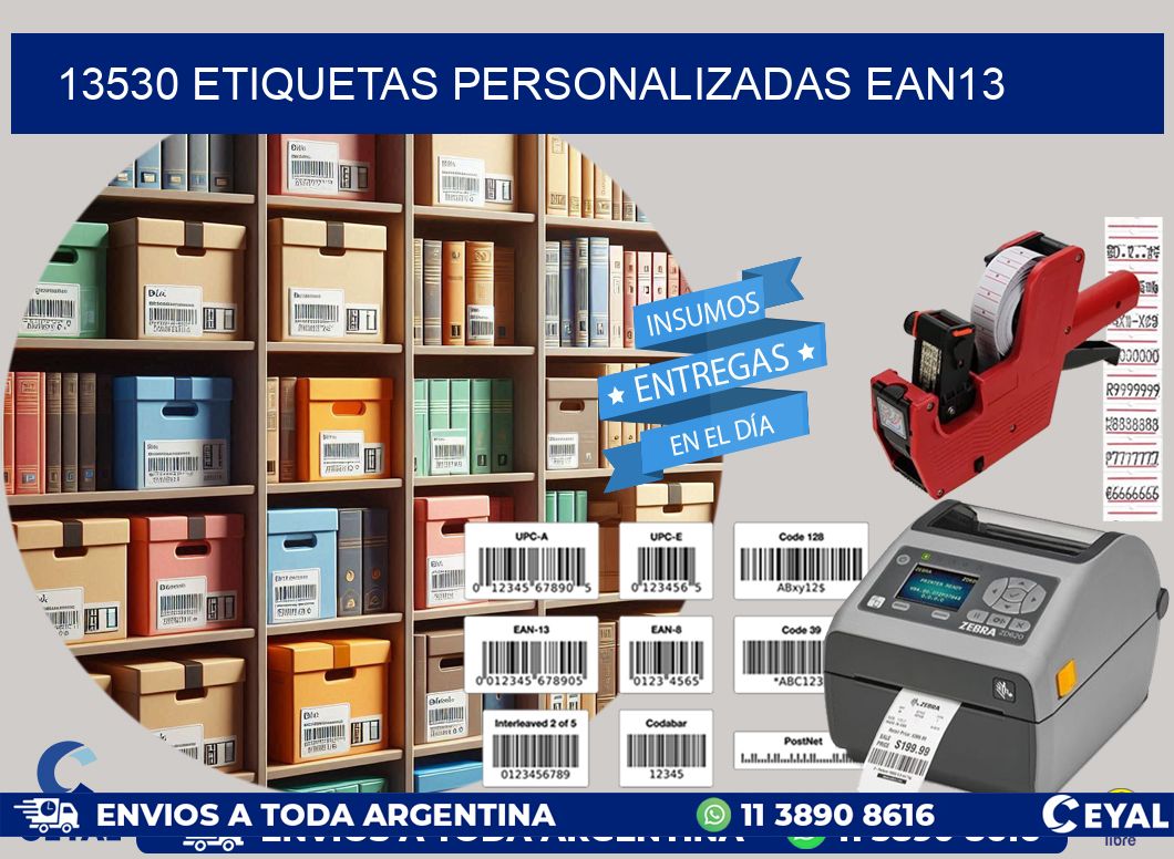 13530 Etiquetas personalizadas ean13