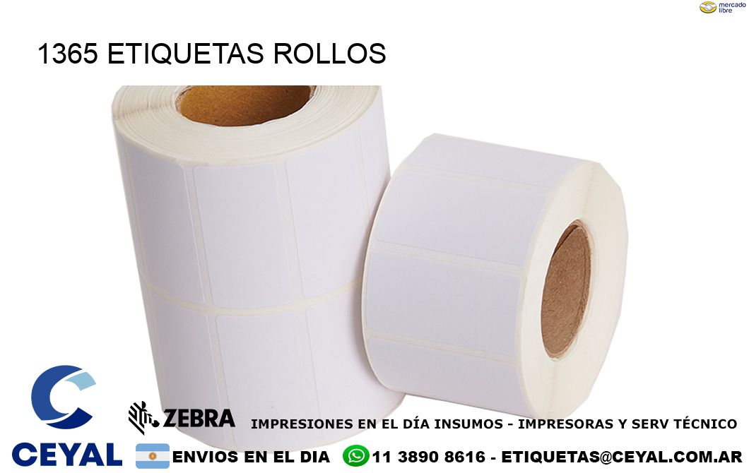 1365 etiquetas rollos