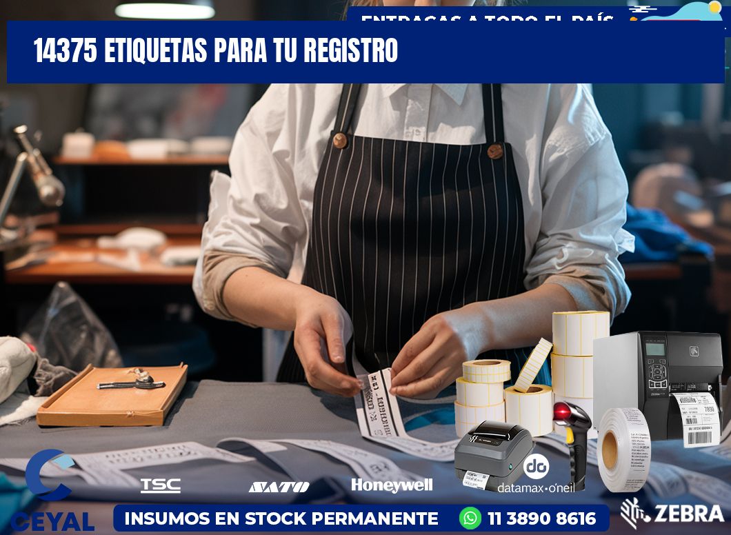 14375 etiquetas para tu registro