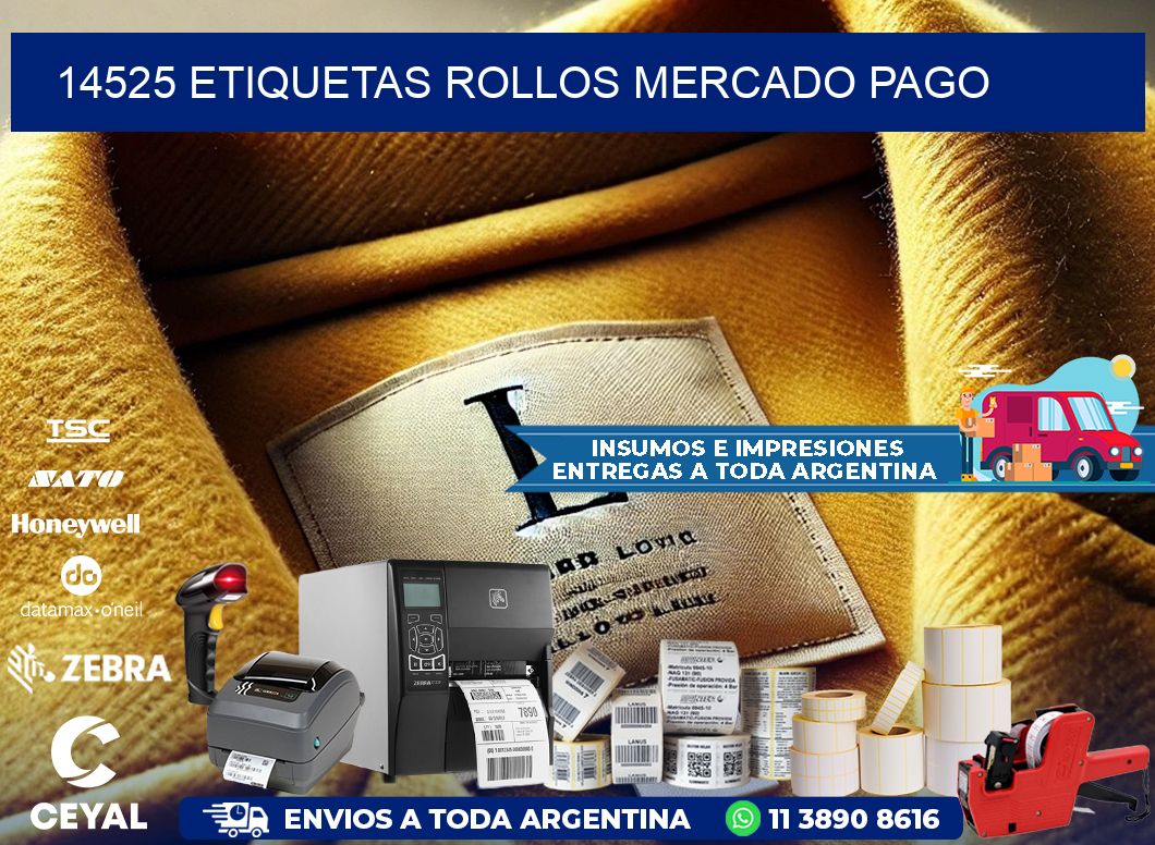 14525 etiquetas rollos MERCADO PAGO