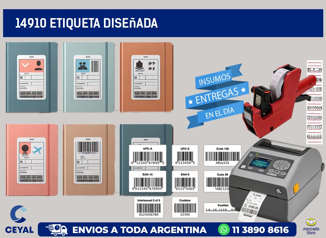 14910 etiqueta diseñada