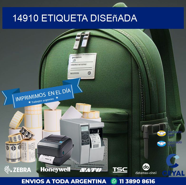 14910 etiqueta diseñada