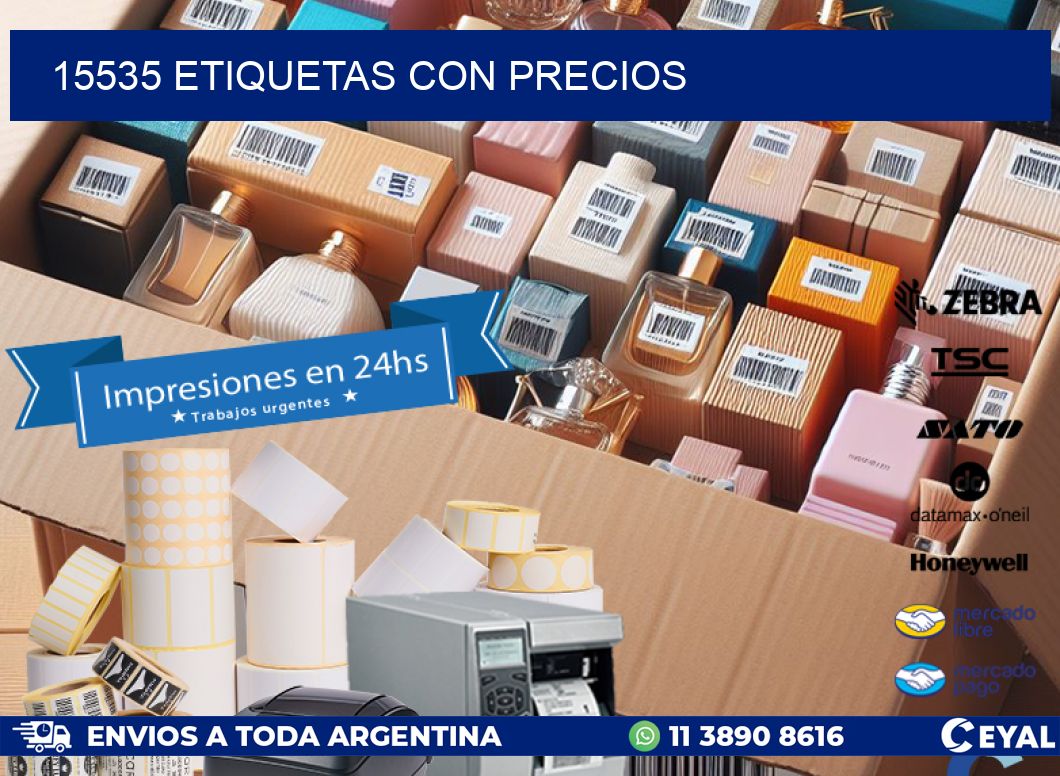 15535 etiquetas con precios