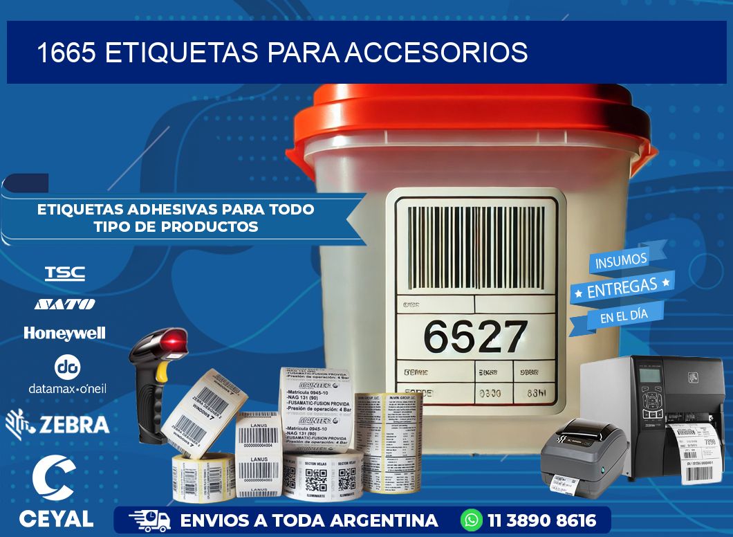 1665 Etiquetas para accesorios