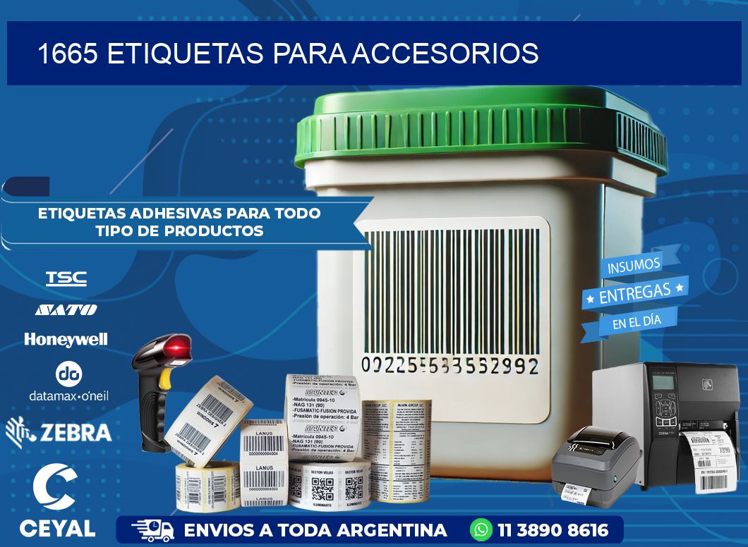 1665 Etiquetas para accesorios