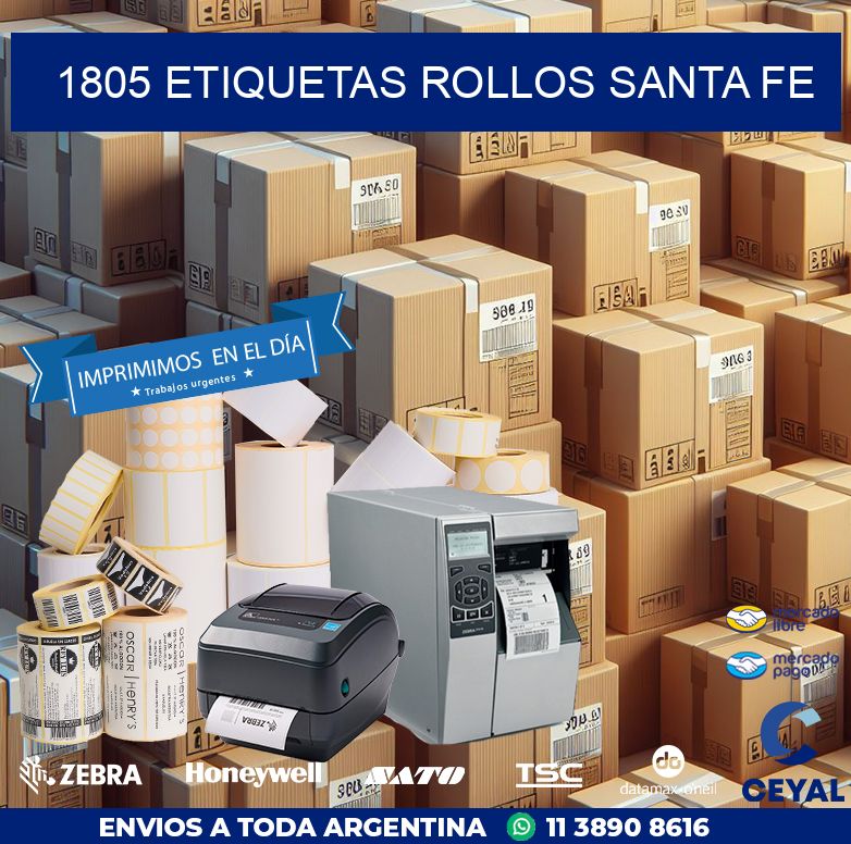 1805 etiquetas rollos SANTA FE