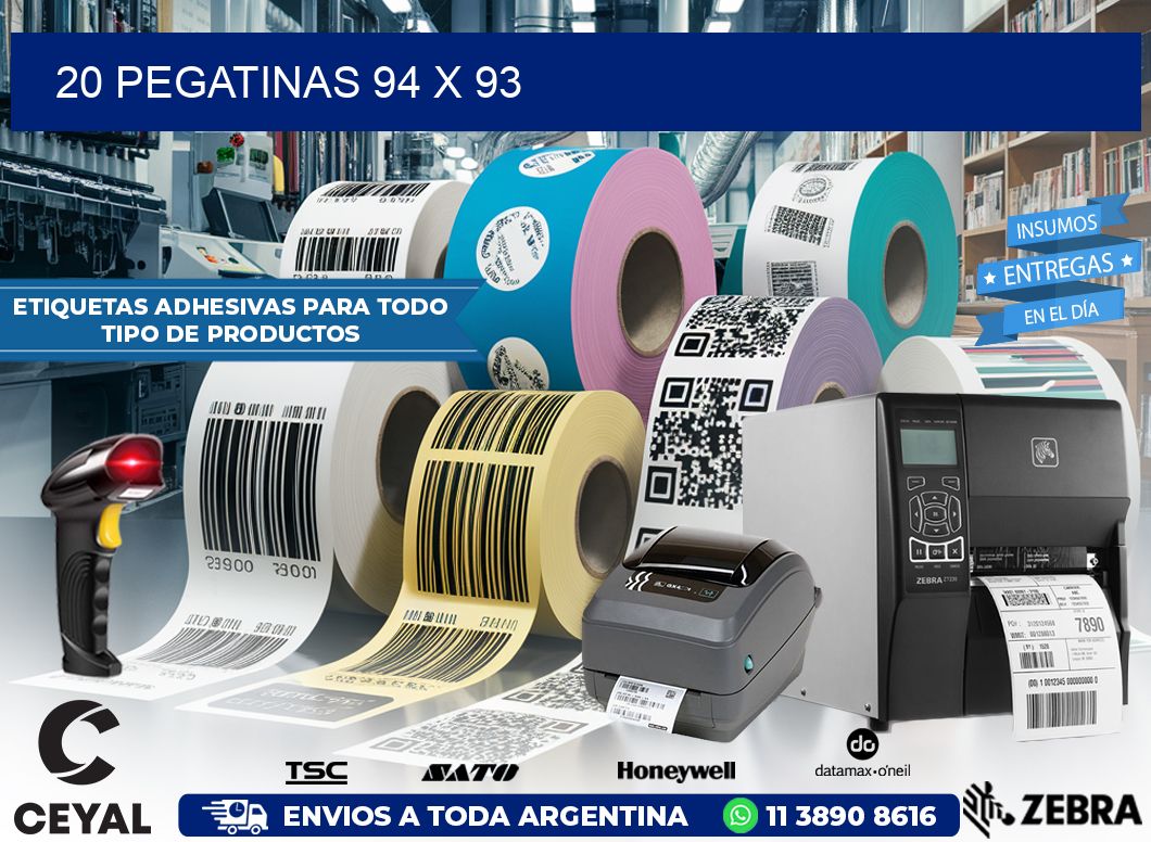 20 PEGATINAS 94 x 93
