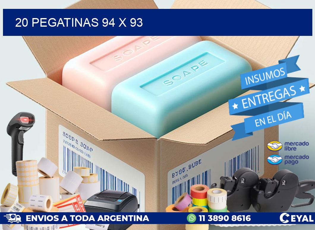 20 PEGATINAS 94 x 93