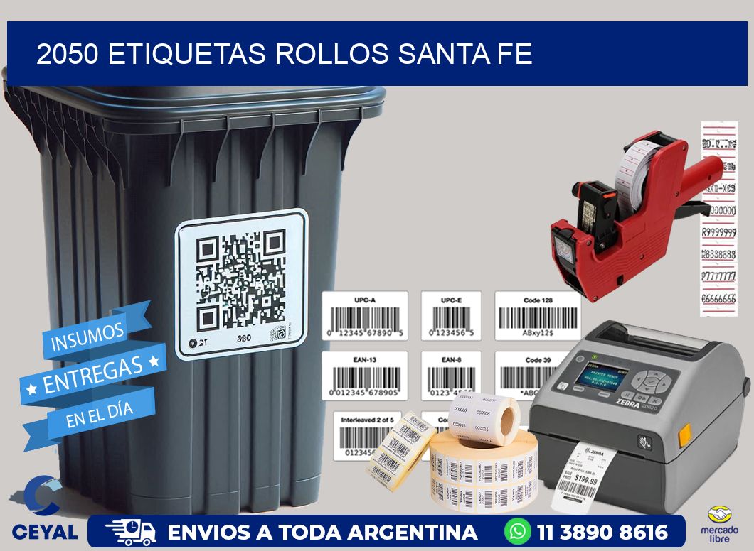 2050 etiquetas rollos SANTA FE