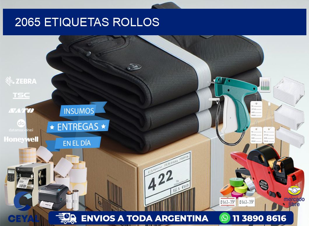 2065 etiquetas rollos