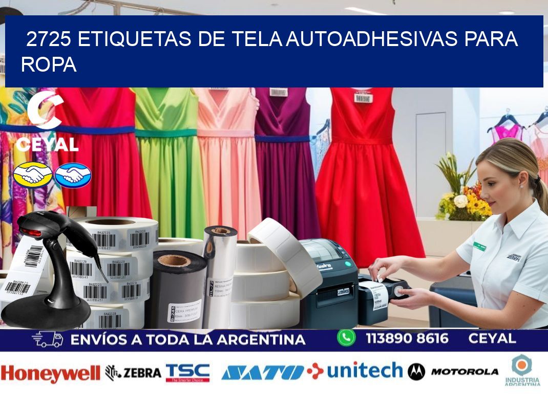 2725 Etiquetas de tela autoadhesivas para ropa
