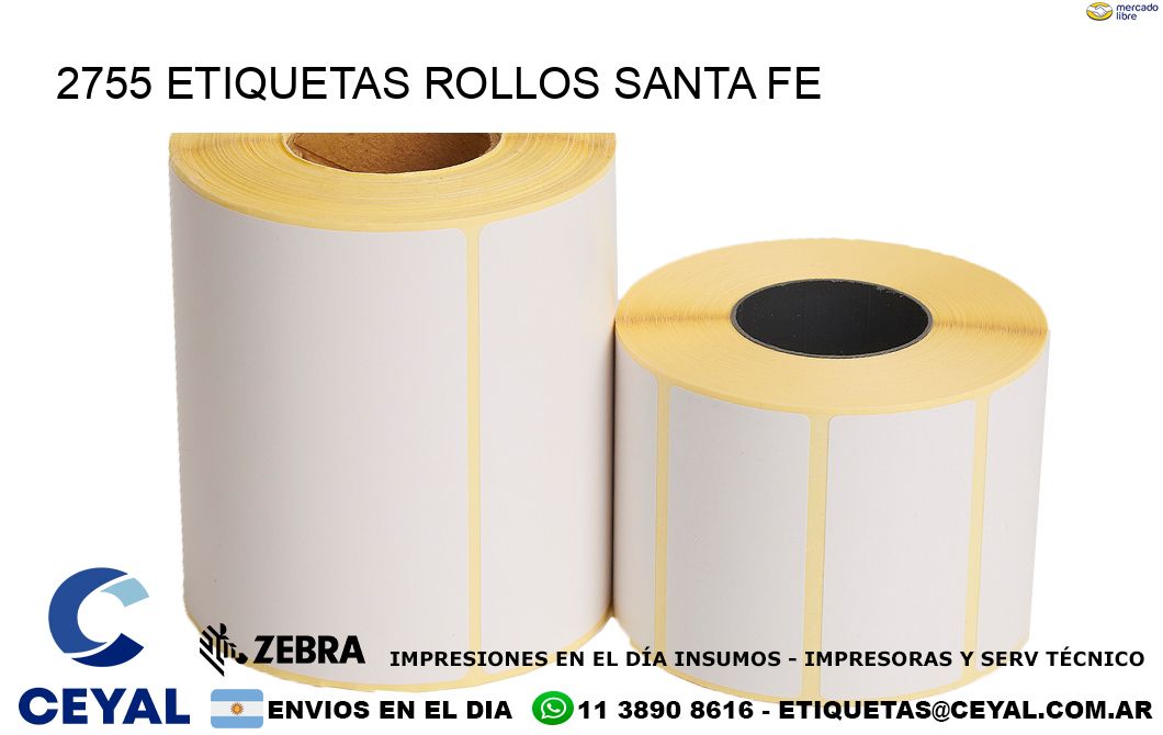 2755 etiquetas rollos SANTA FE