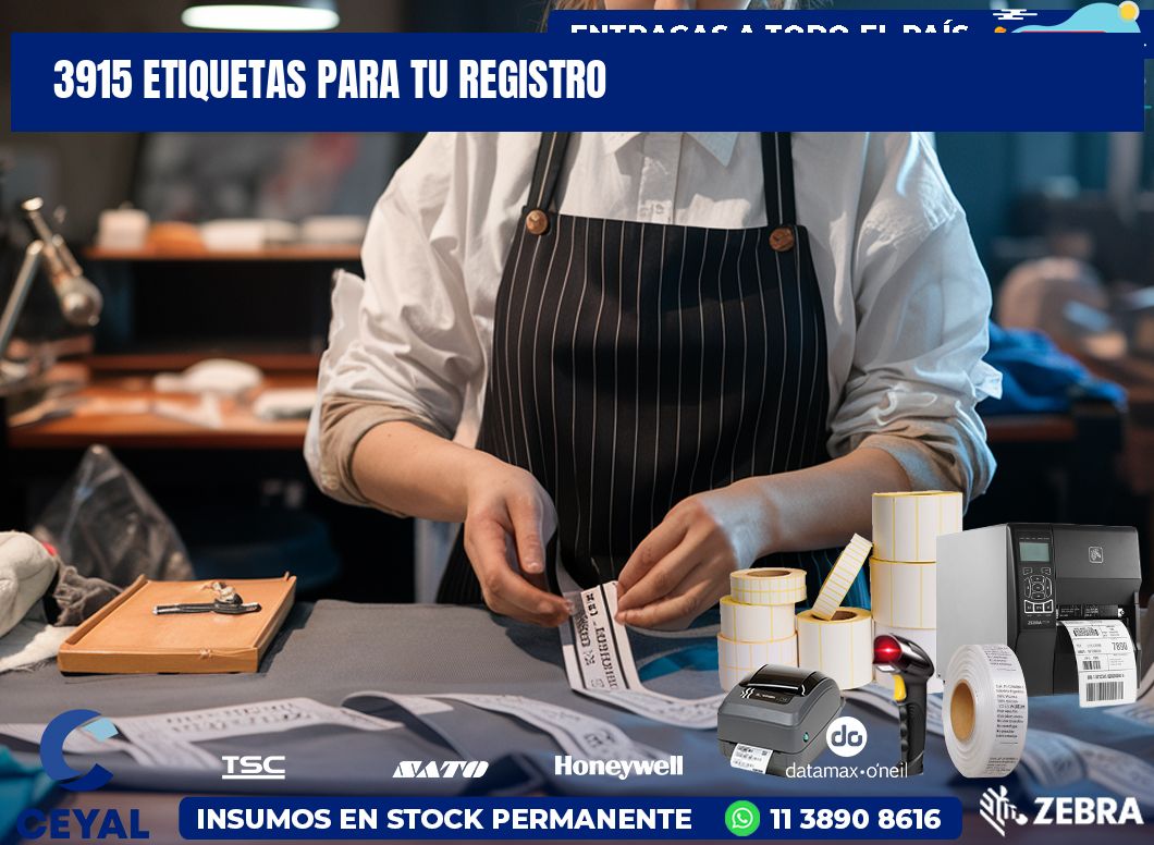 3915 etiquetas para tu registro