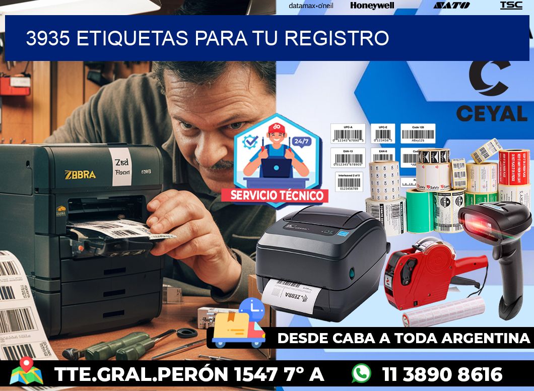 3935 etiquetas para tu registro