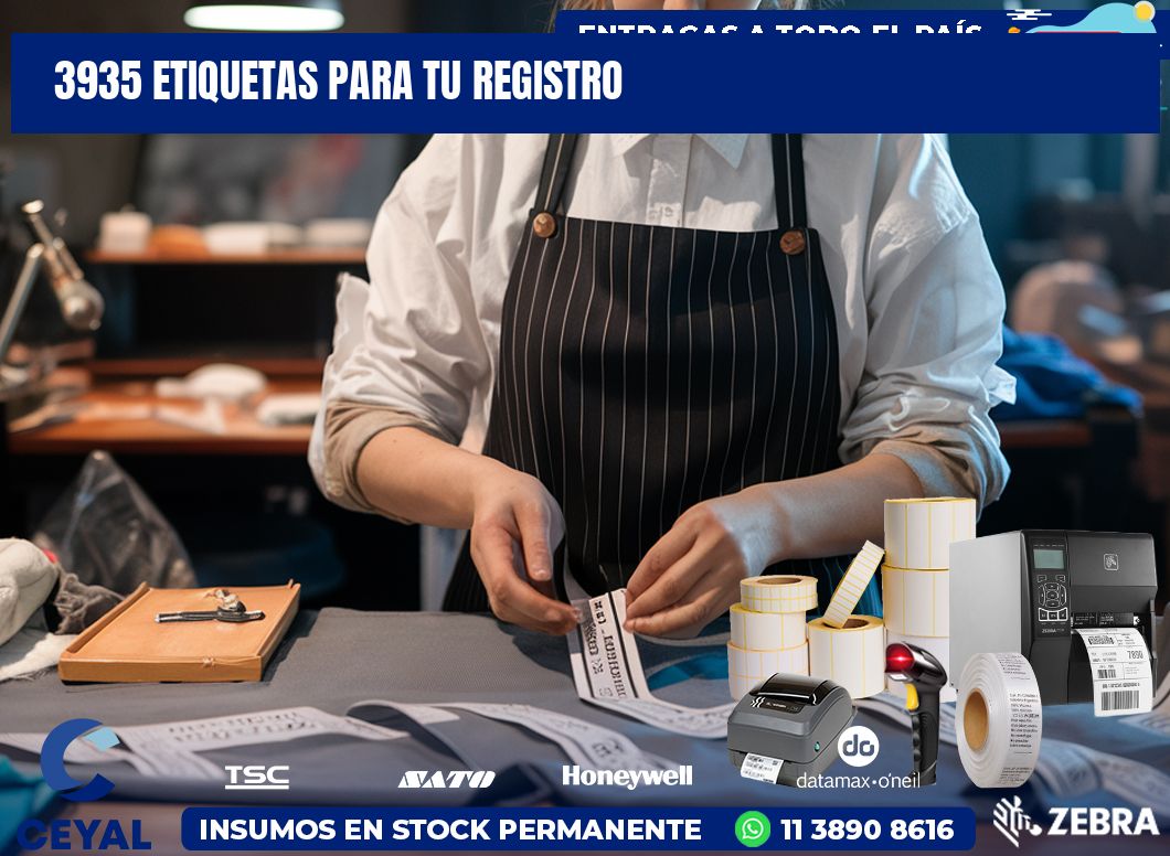 3935 etiquetas para tu registro