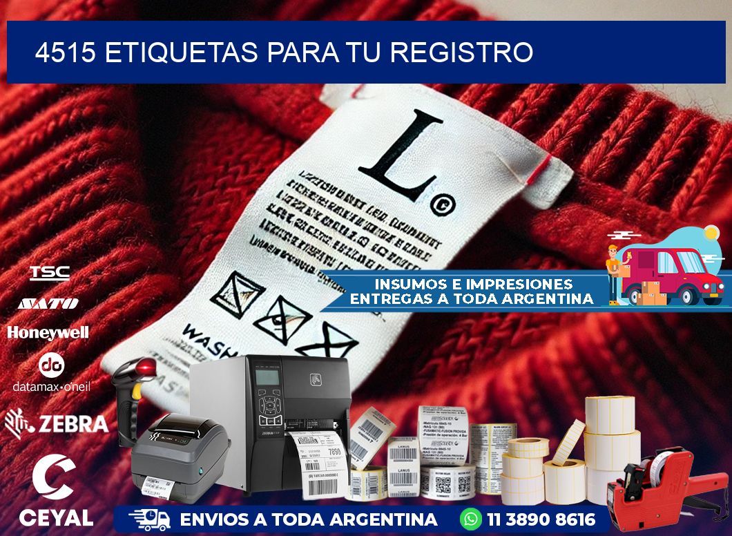 4515 etiquetas para tu registro