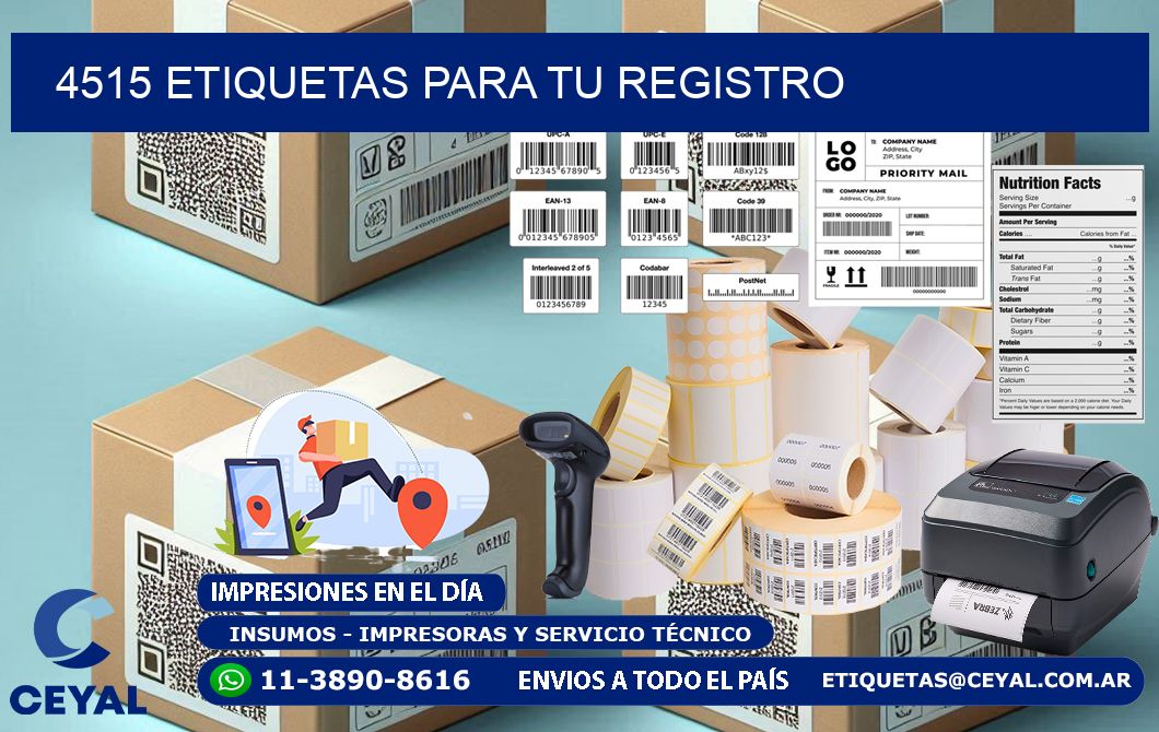 4515 etiquetas para tu registro