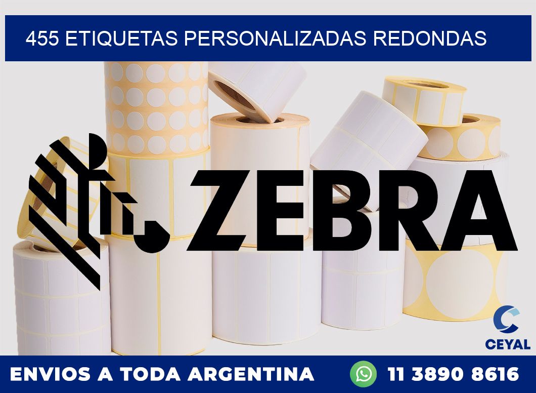455 Etiquetas personalizadas redondas