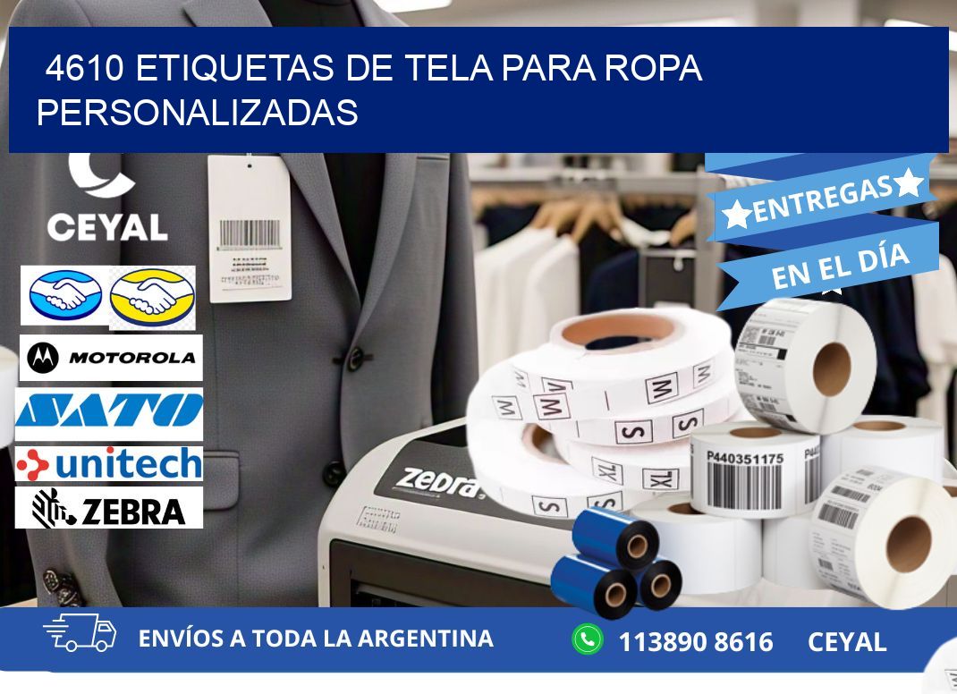 4610 Etiquetas de tela para ropa personalizadas