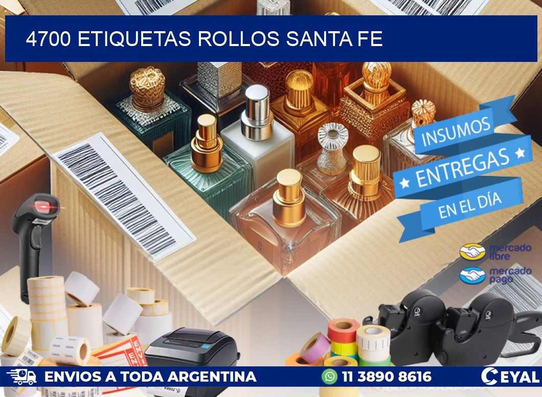4700 etiquetas rollos SANTA FE