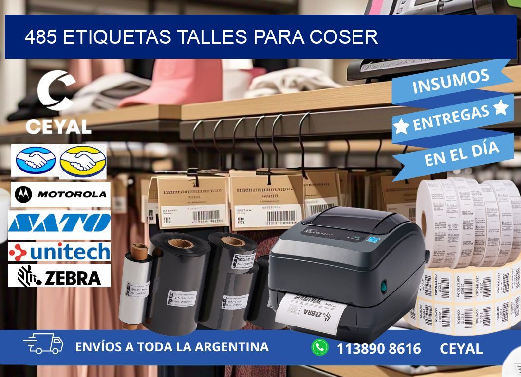 485 ETIQUETAS TALLES PARA COSER