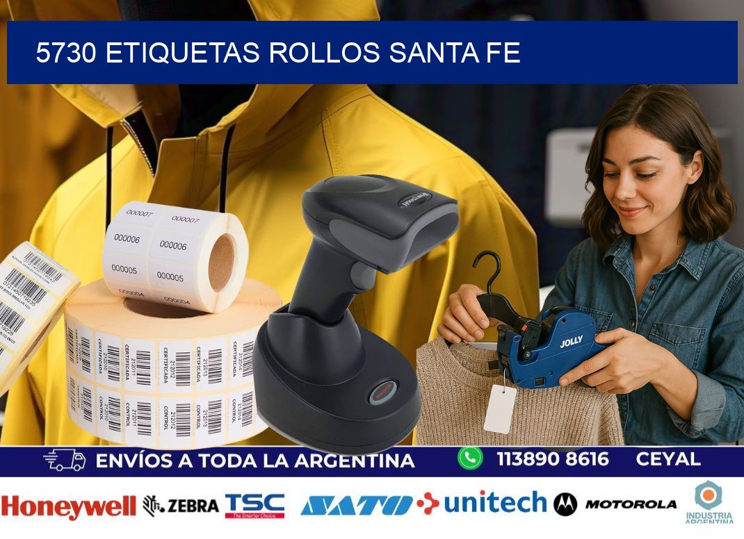 5730 etiquetas rollos SANTA FE
