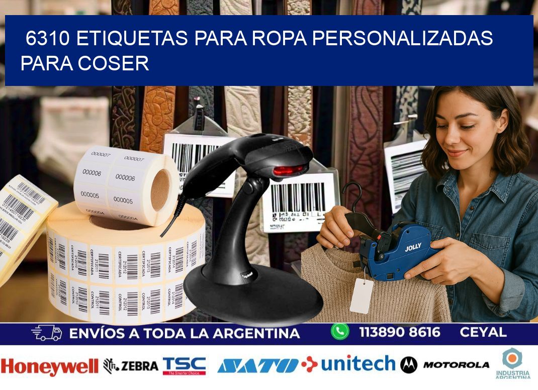 6310 Etiquetas para ropa personalizadas para coser