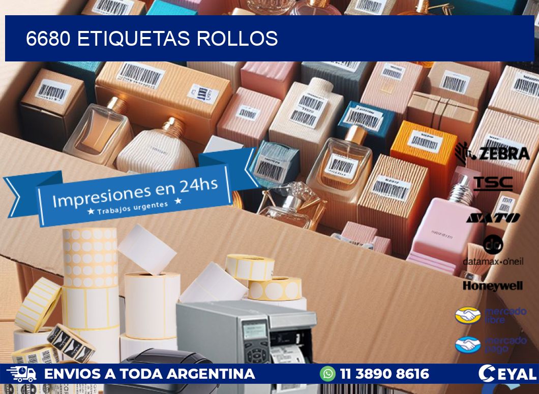 6680 etiquetas rollos