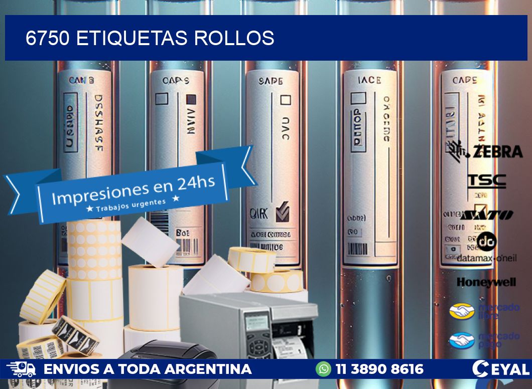 6750 etiquetas rollos