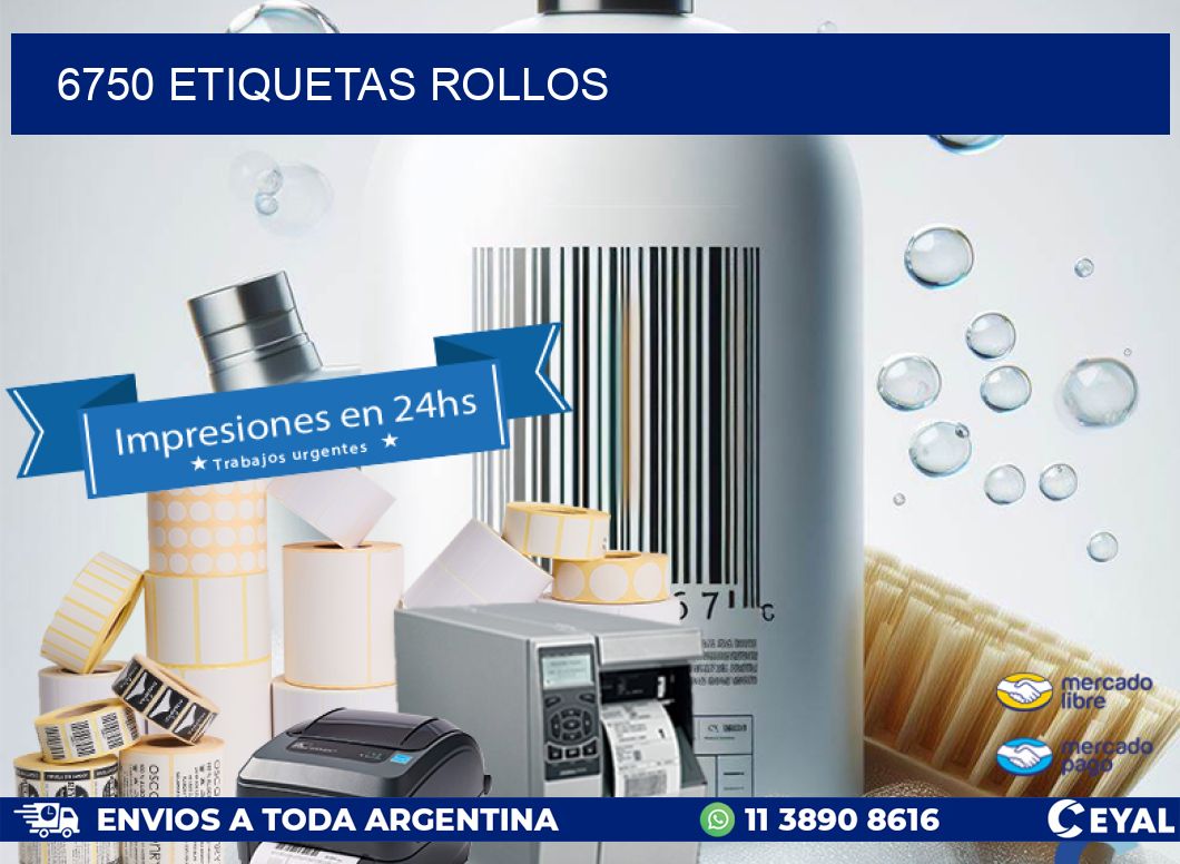 6750 etiquetas rollos