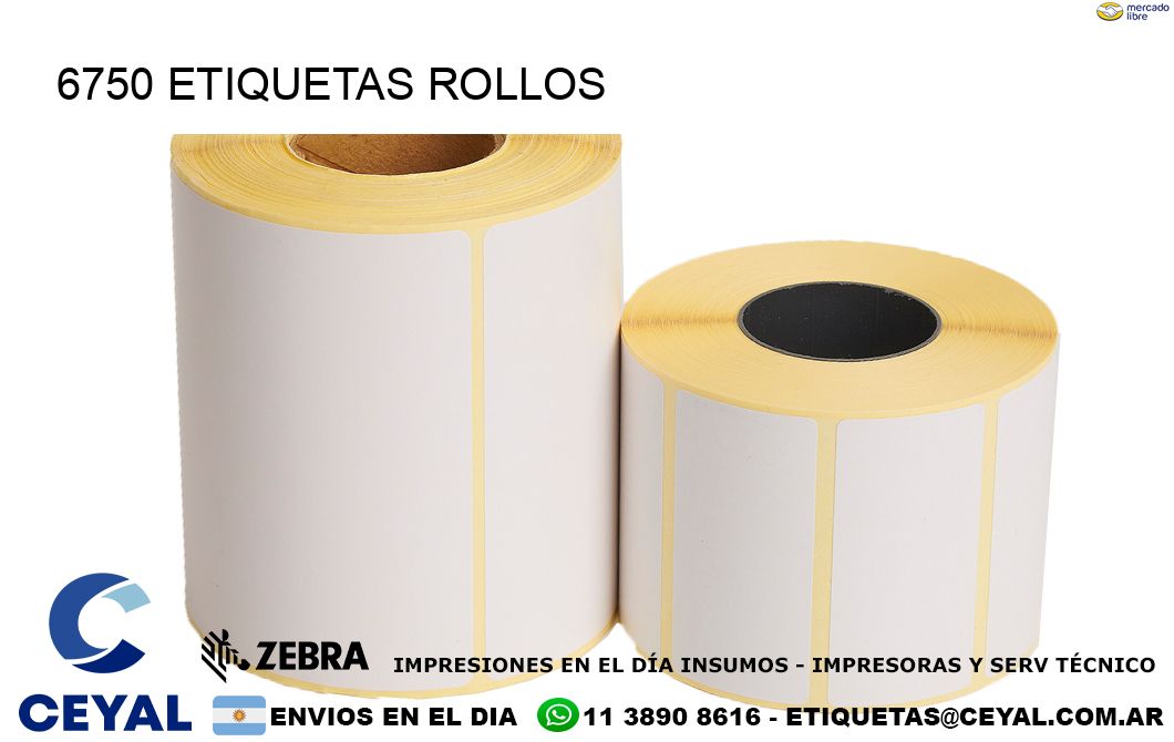 6750 etiquetas rollos