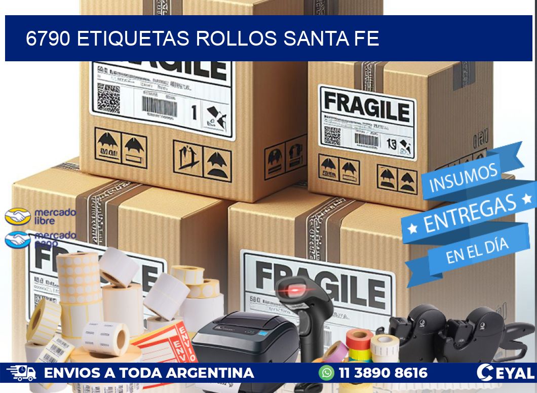 6790 etiquetas rollos SANTA FE