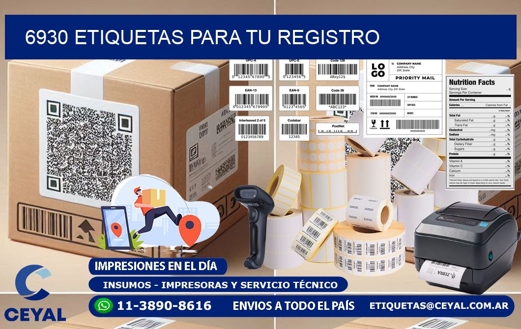 6930 etiquetas para tu registro