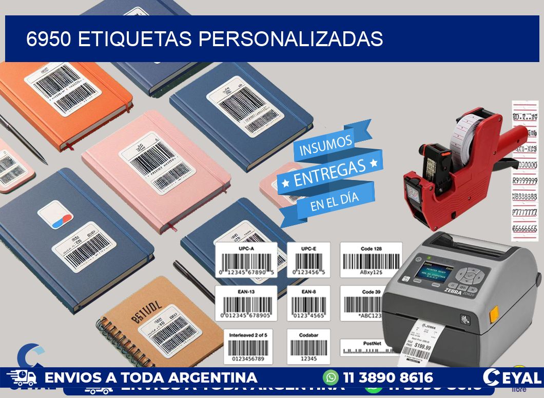 6950 Etiquetas personalizadas