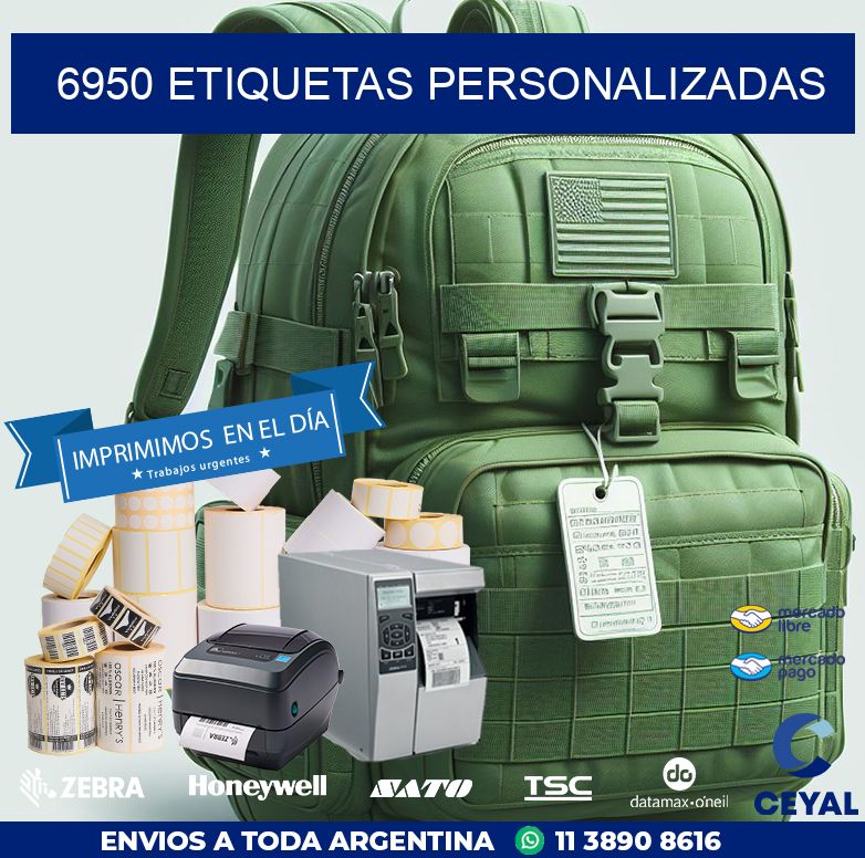 6950 Etiquetas personalizadas