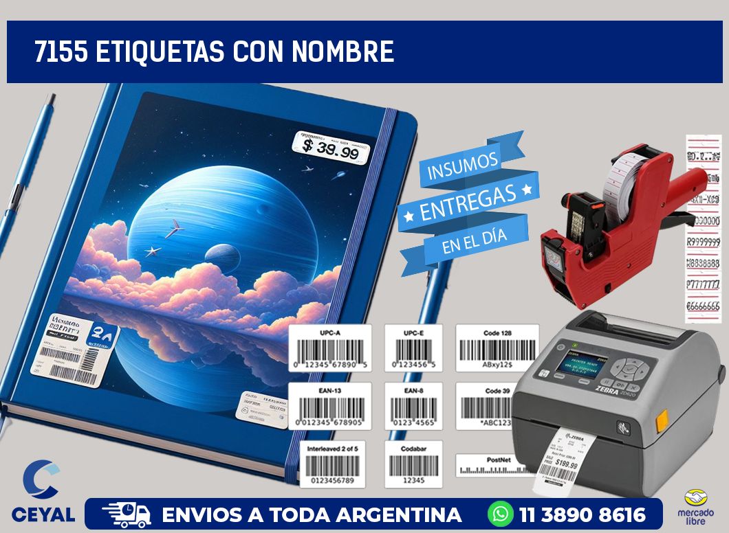 7155 etiquetas con nombre