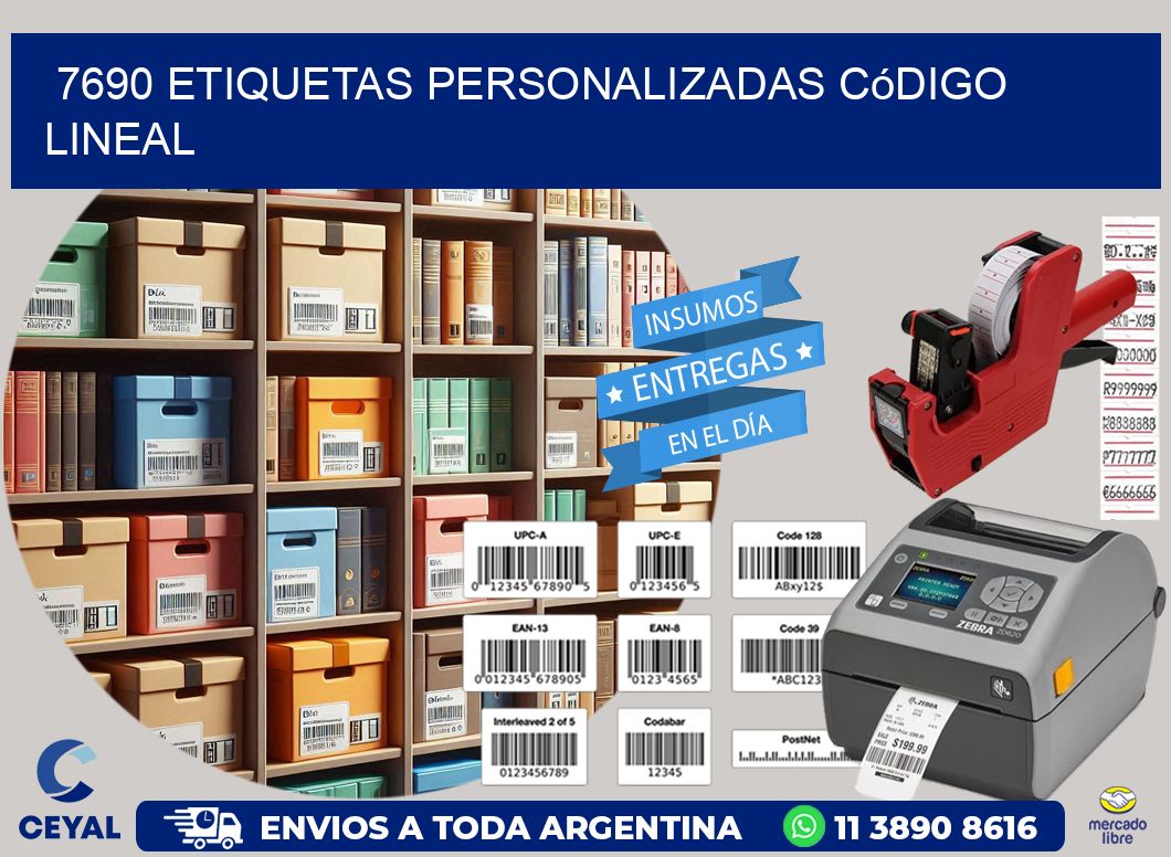 7690 Etiquetas personalizadas código lineal