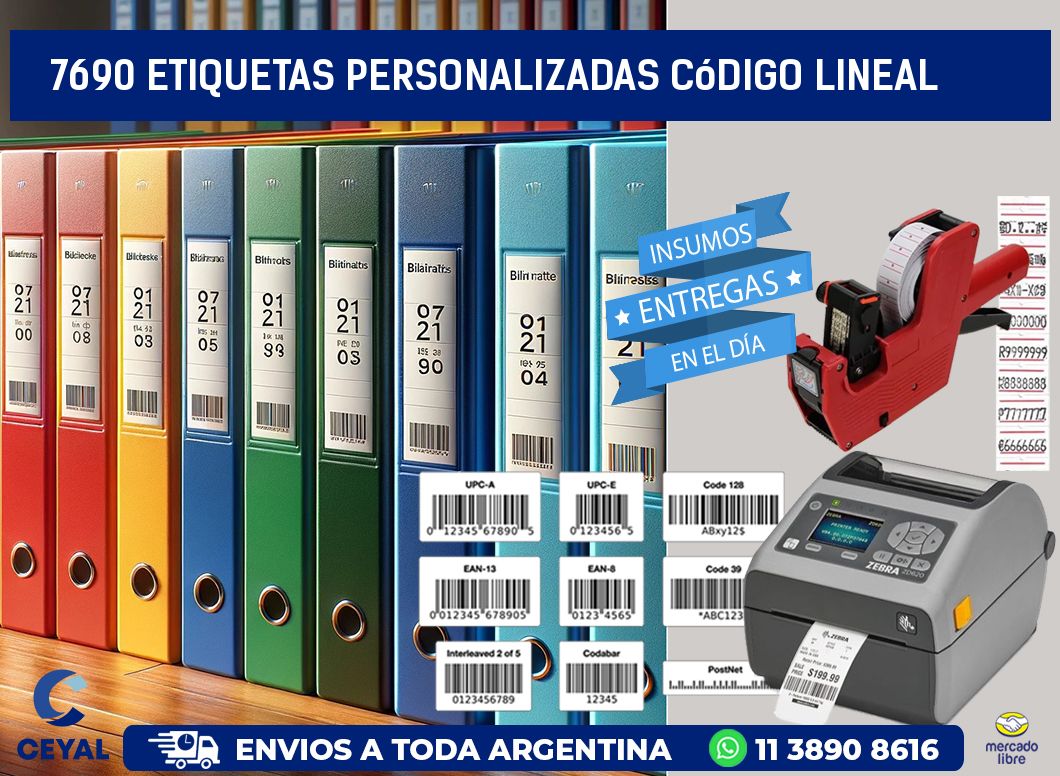 7690 Etiquetas personalizadas código lineal