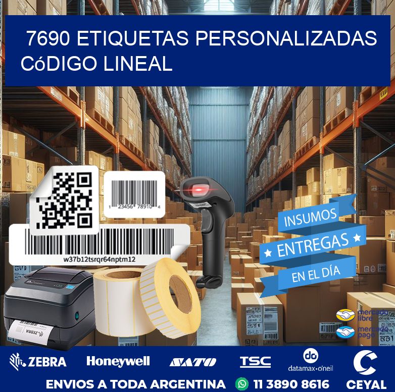 7690 Etiquetas personalizadas código lineal