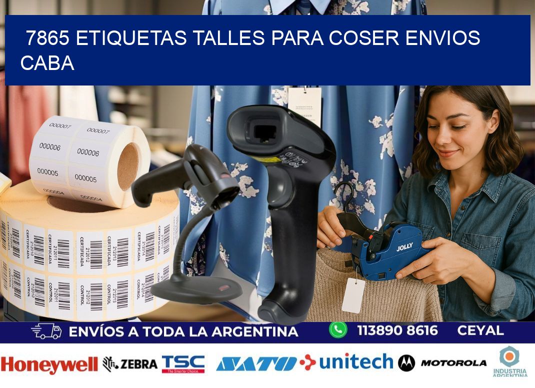 7865 ETIQUETAS TALLES PARA COSER ENVIOS CABA