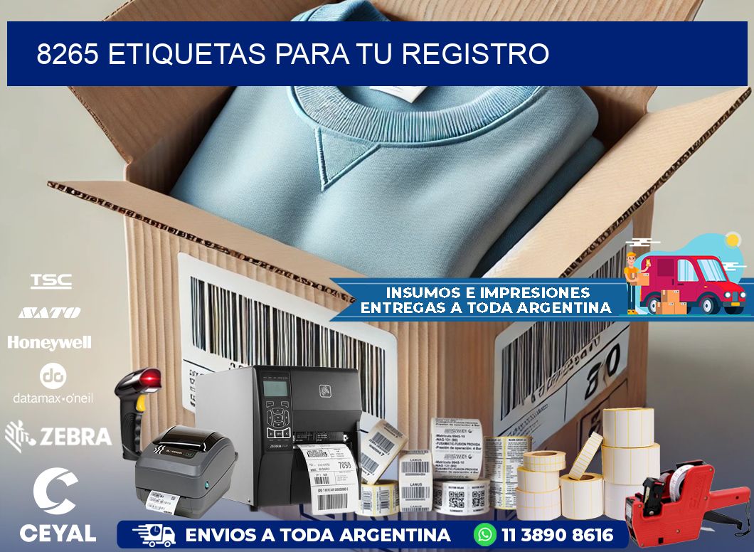 8265 etiquetas para tu registro