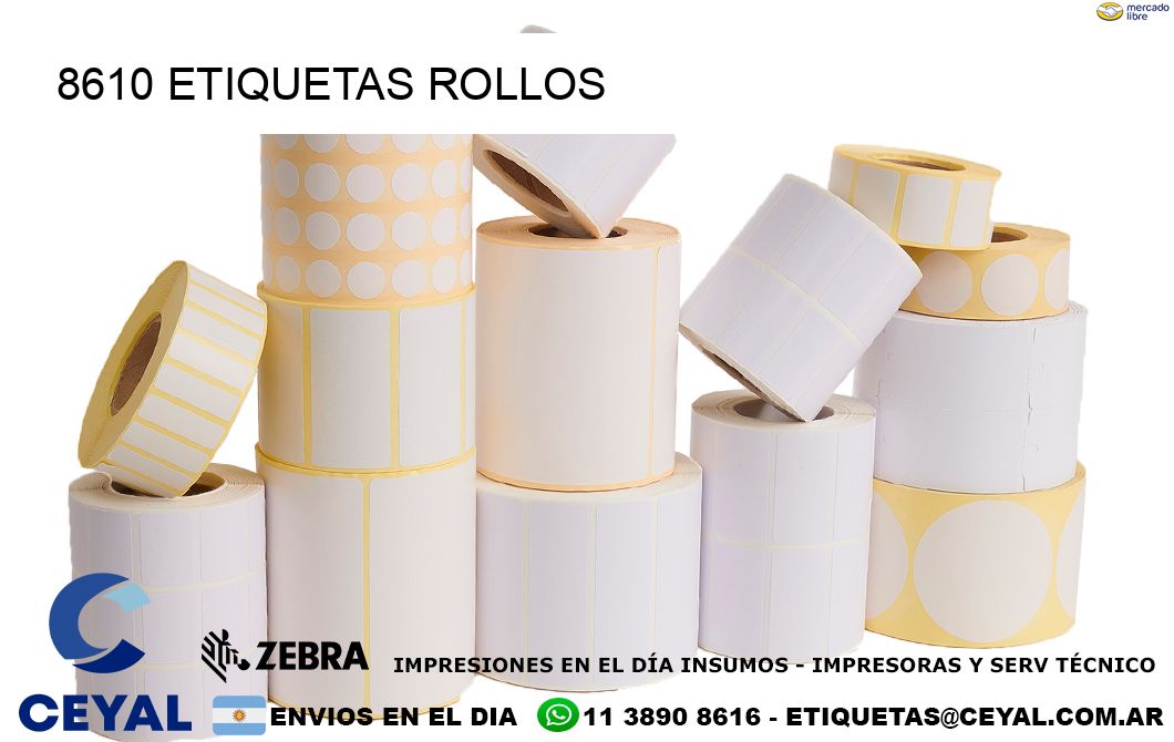8610 etiquetas rollos