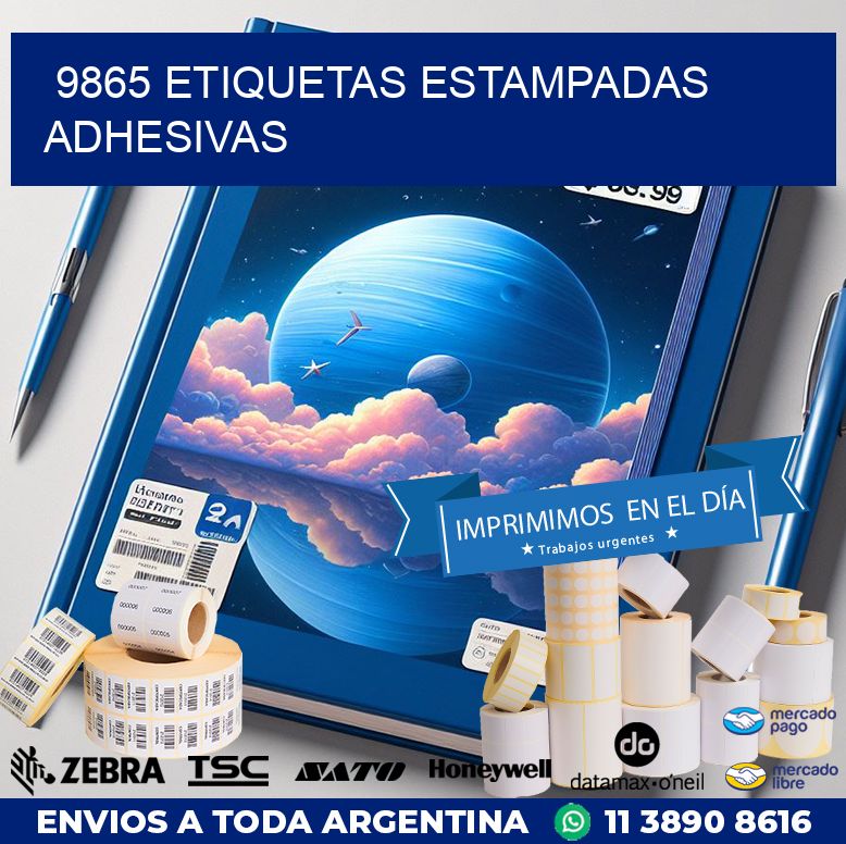 9865 etiquetas estampadas adhesivas