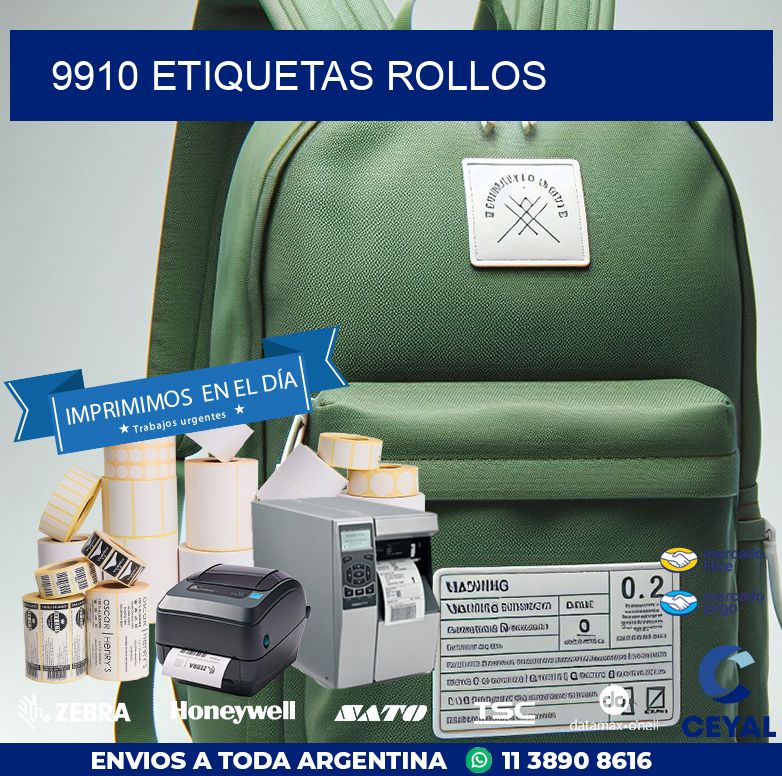 9910 etiquetas rollos