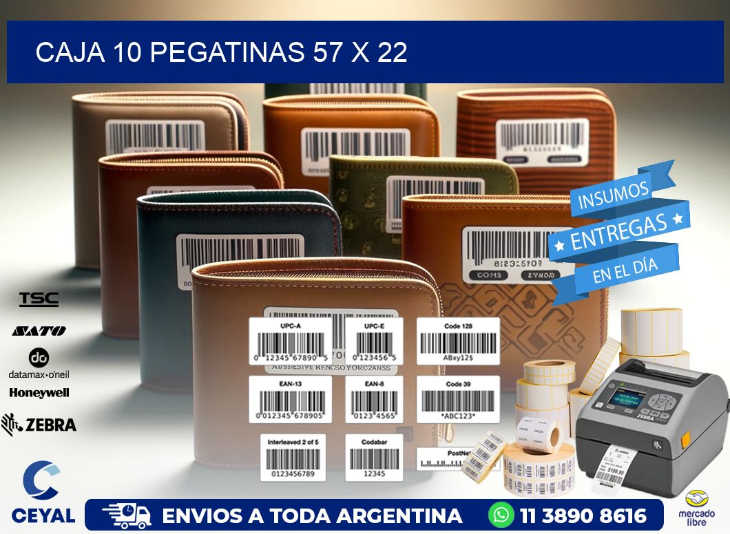 CAJA 10 PEGATINAS 57 x 22