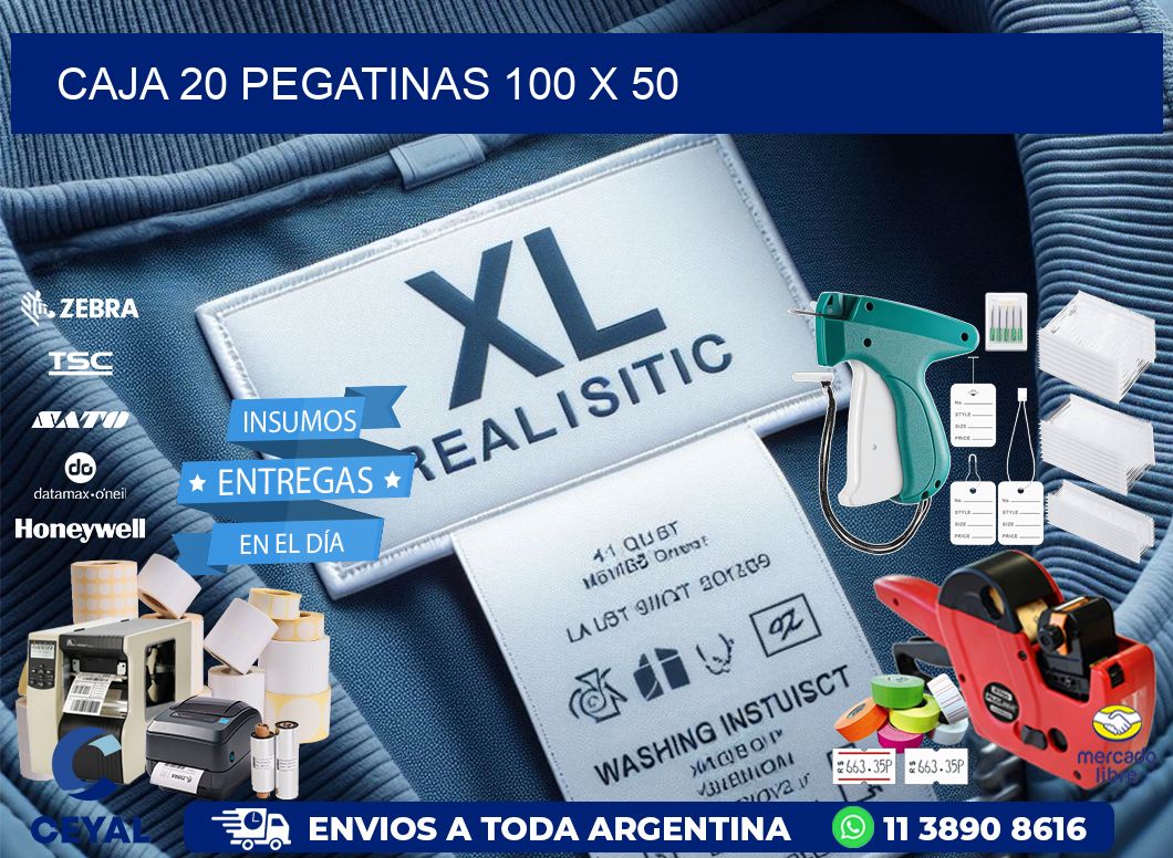 CAJA 20 PEGATINAS 100 x 50